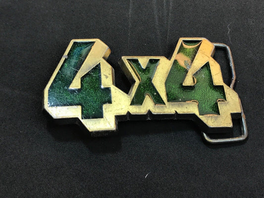  Vintage 4 x 4 by - Truck Engine gear shift trucker auto Belt Buckle 