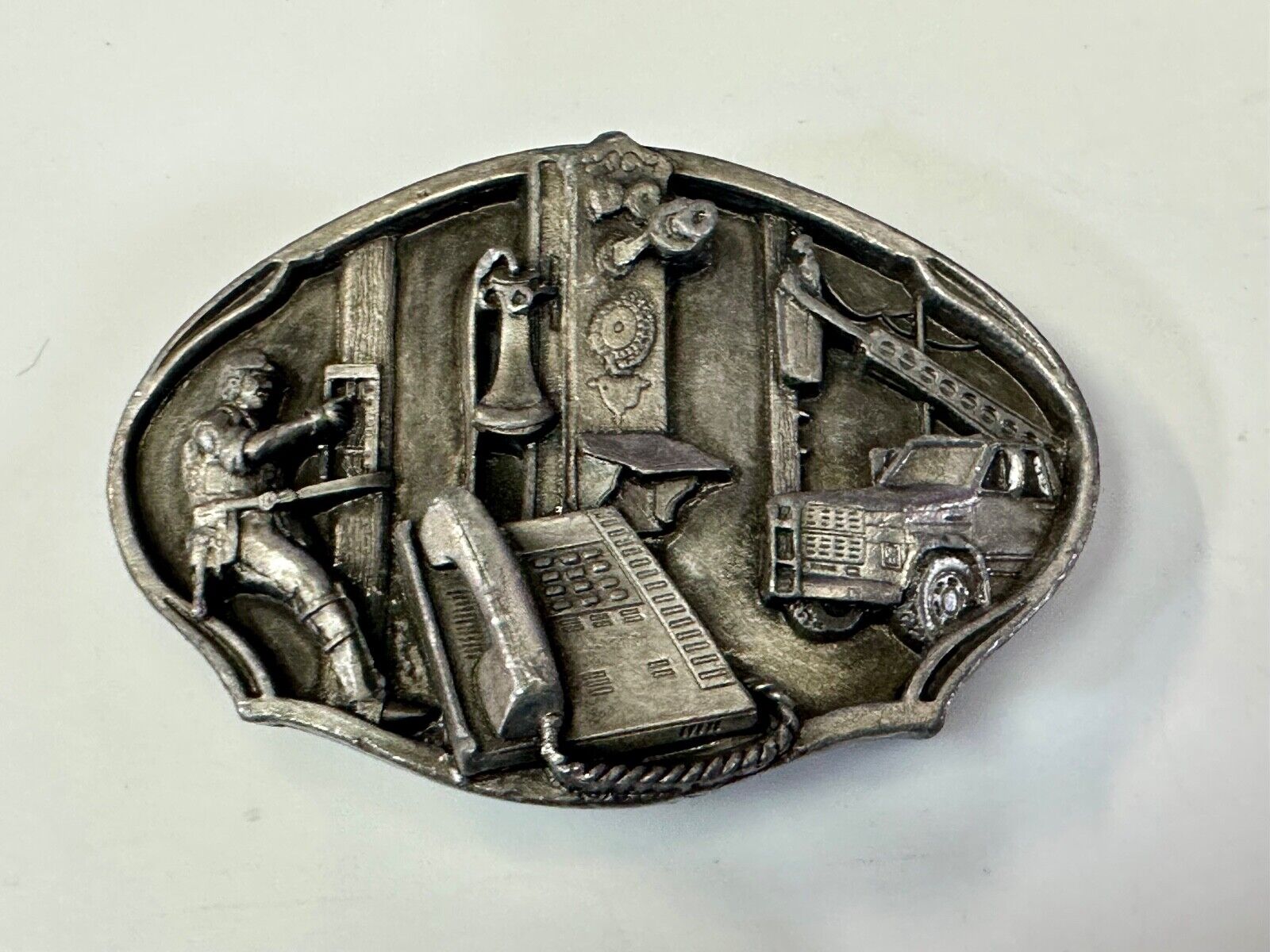Telephone Linesmen pole climbers Telecommunication 89 Arroyo Grande belt buckle