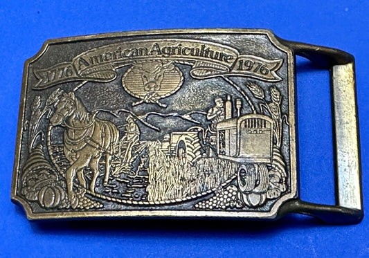 American Agriculture bicentennial celebration belt buckle 1975 - Ortho & Chevron