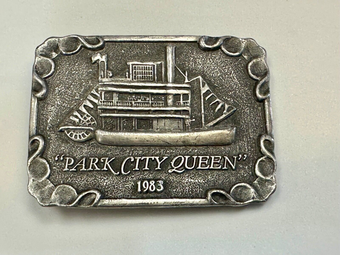 Park City Queen River Boat - Vintage Collectable art Belt Buckle Michael Rycker