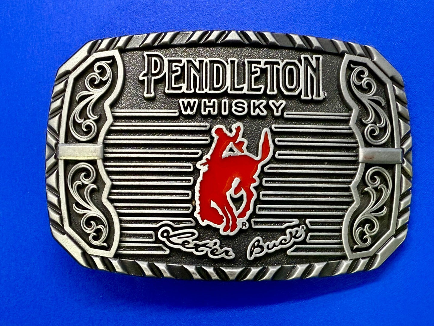 2025 Pendleton Whisky Let'er Buck Rodeo Cowboy Montana Silversmiths Belt Buckle
