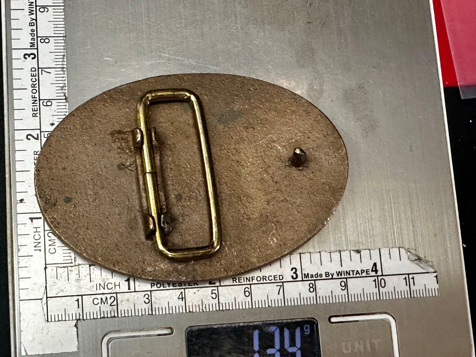 Abstract Ram Horn Ranch Symbol Vintage Western Oval Belt Buckle