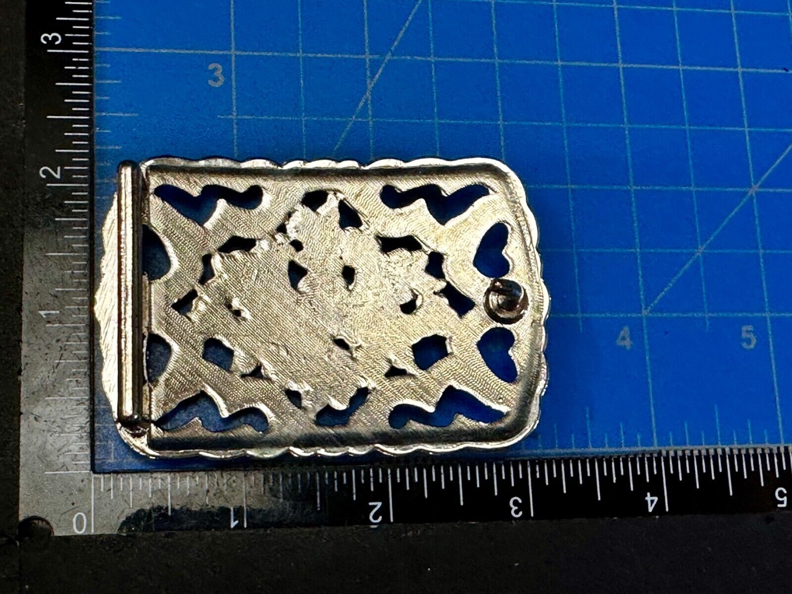 Victorian Style Flower Heart See-Through Ladies Belt Buckle Missing Rhinestone's