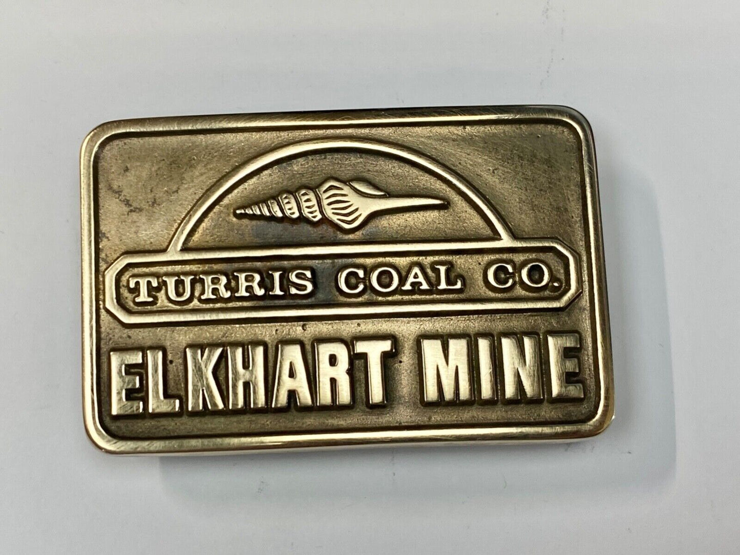 TURRIS COAL CO. ELKHART MINE ANACORTES BRASS WORKS BELT BUCKLE by ANACORTES
