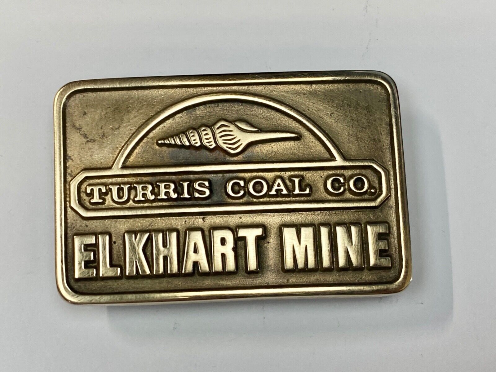 TURRIS COAL CO. ELKHART MINE ANACORTES BRASS WORKS BELT BUCKLE by ANACORTES