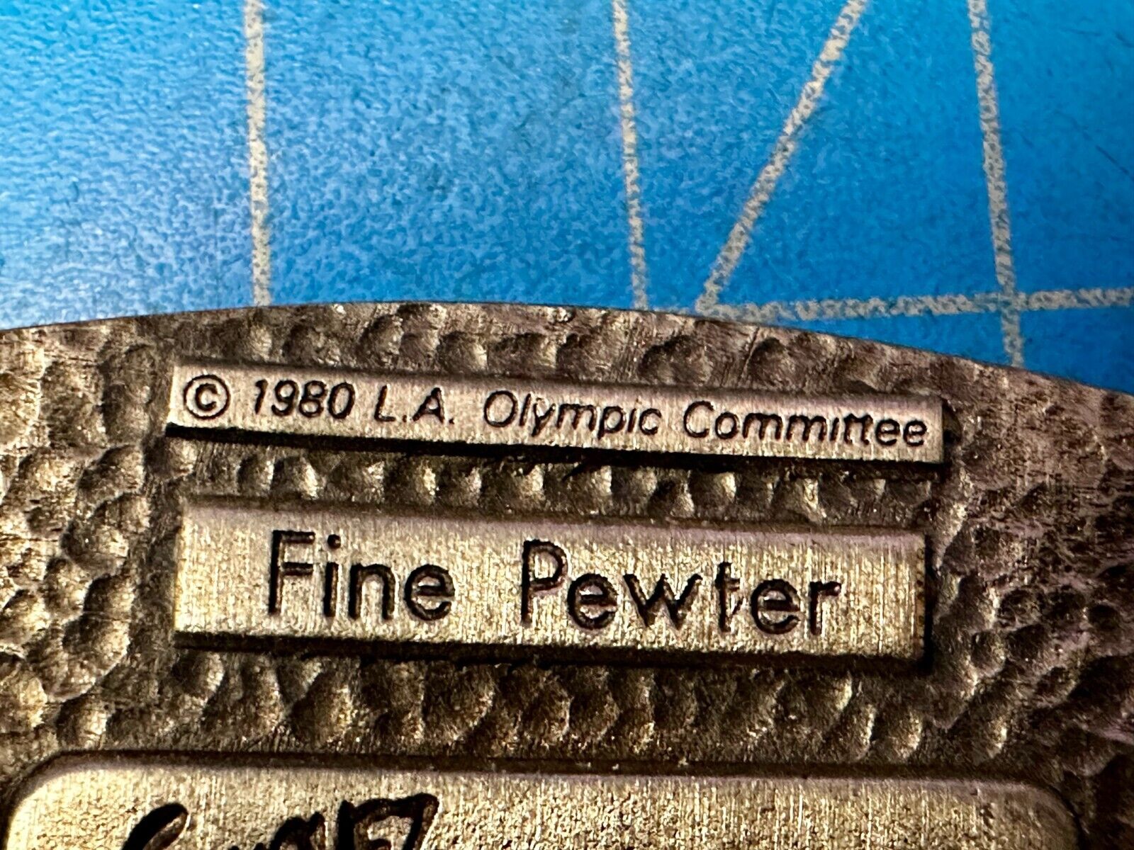 Baseball - 1984 Los Angeles Olympics Commemorative Pewter Sanchez Belt Buckle
