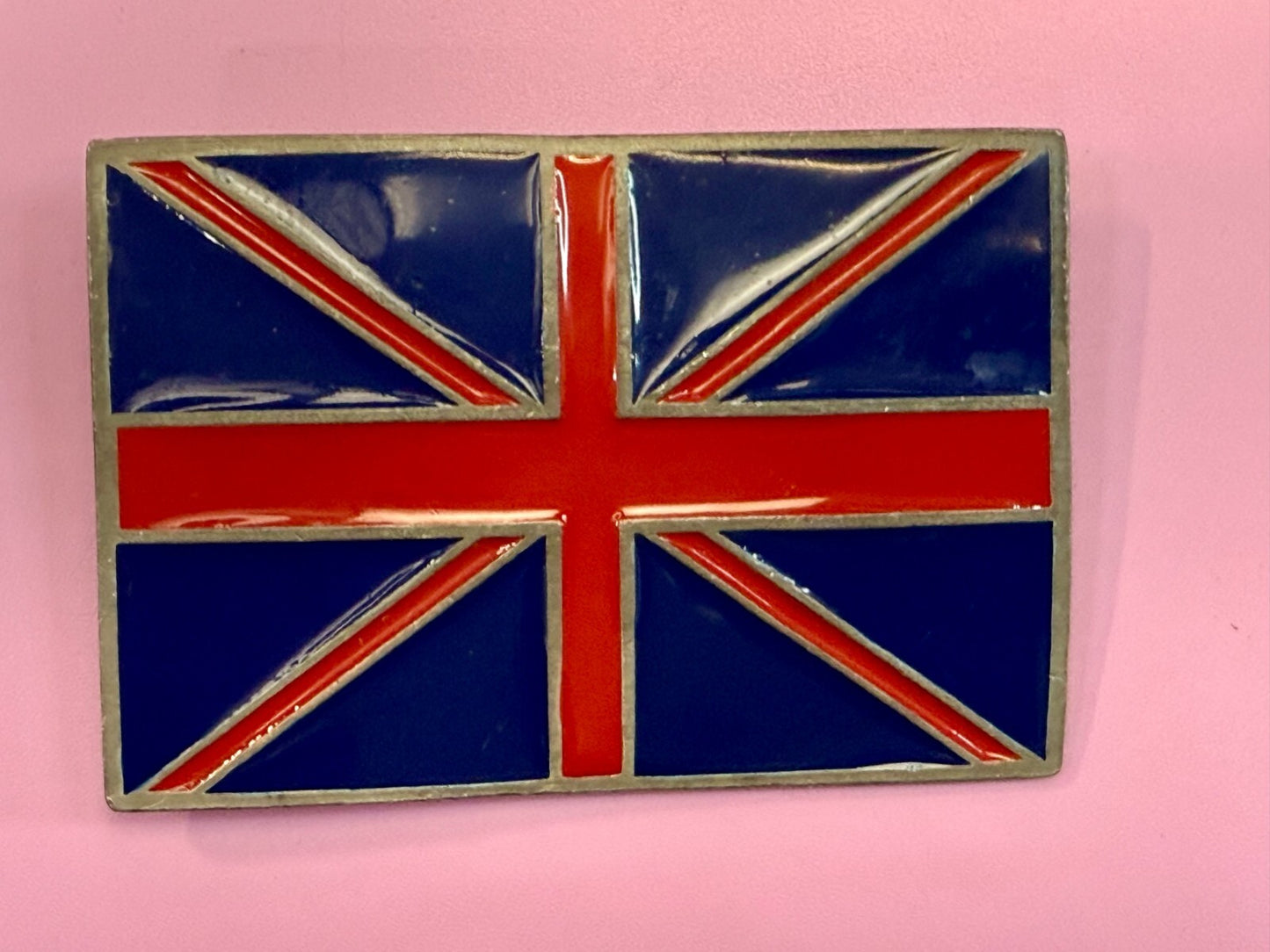 United Kingdom Union Jack UK British Britain Flag Vintage Mobtown Belt Buckle