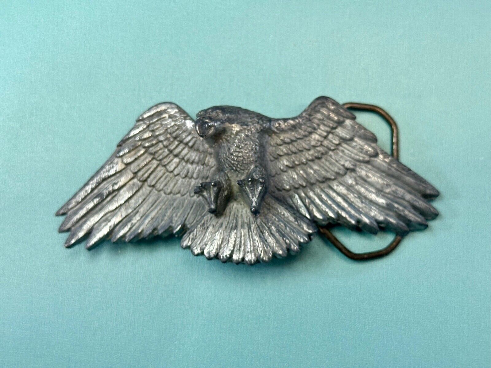 Vintage Figural Eagle Patriotic American USA Great American belt buckle Co
