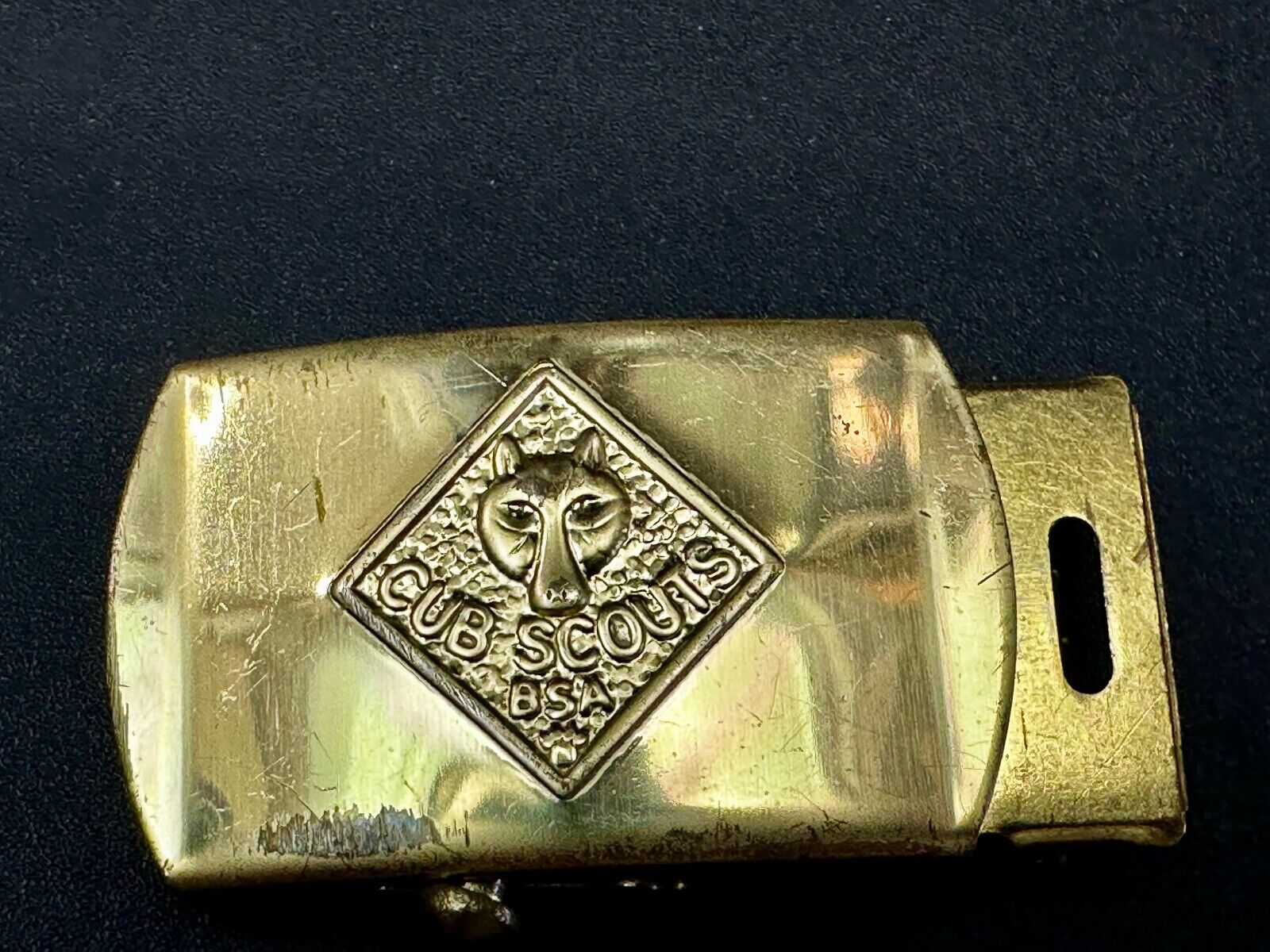 Vintage Cub Scouts Vintage Wolf BSA Solid Brass Replacement Uniform Belt Buckle