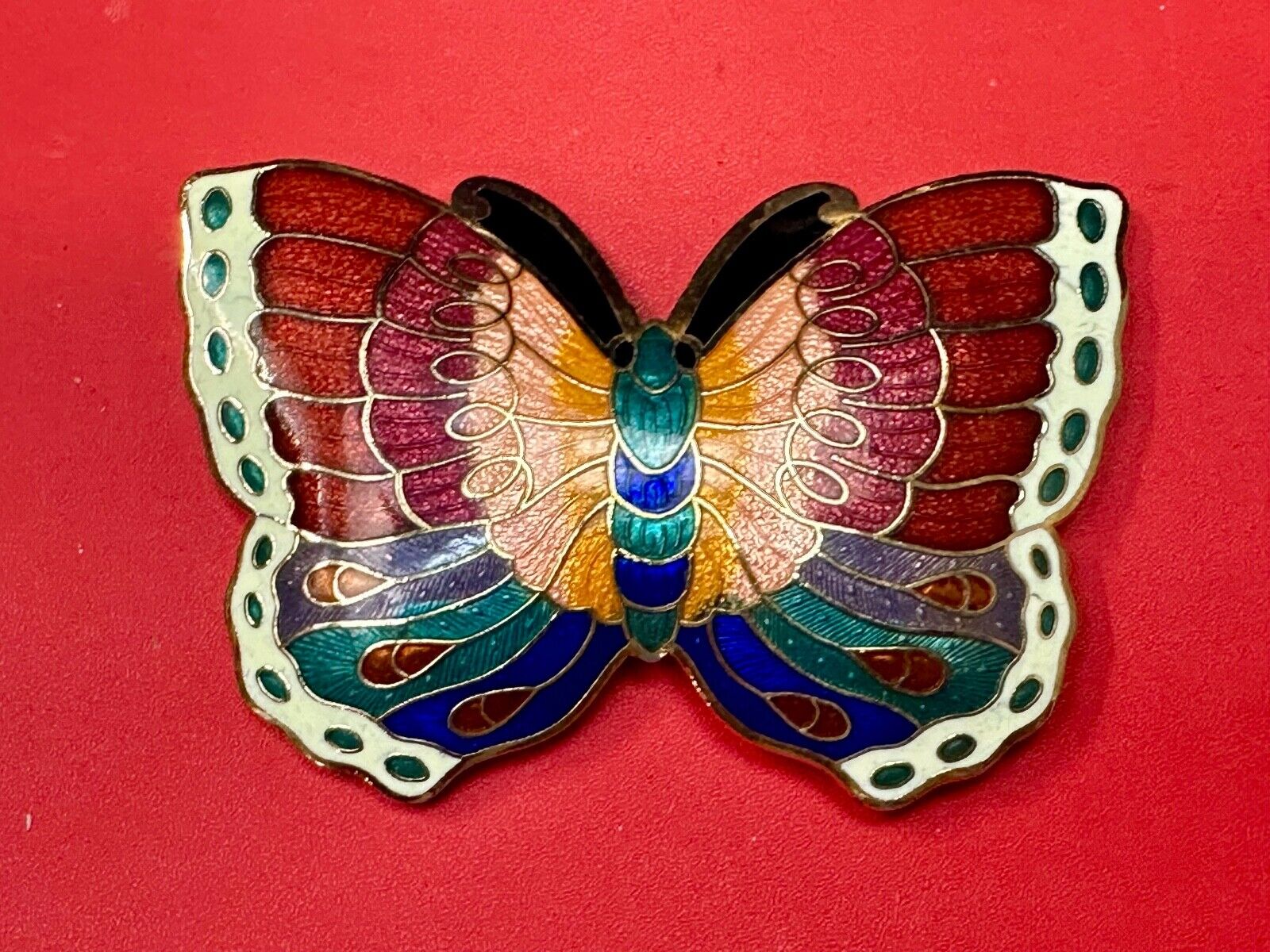 Beautiful India Inspired colorful butterfly shaped belt slide scarf clip