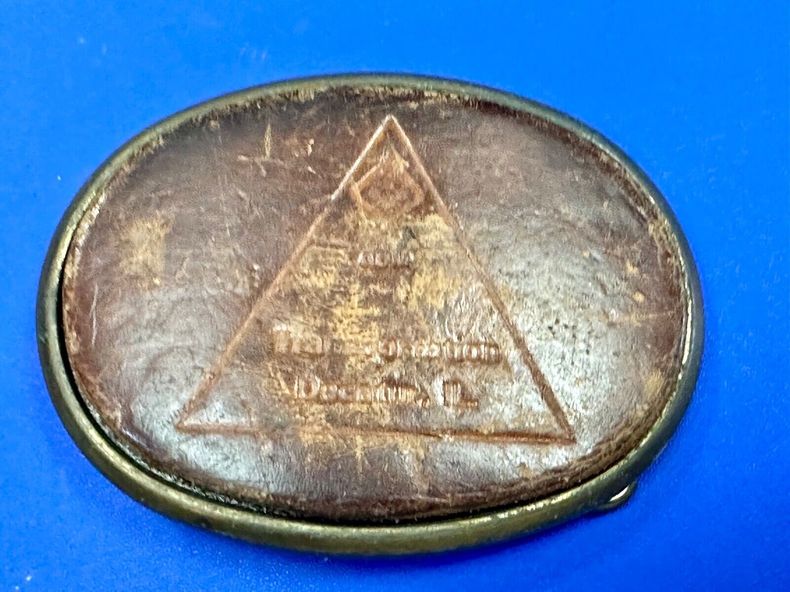 Vintage leather belt buckle by El Cid to restore of craft project