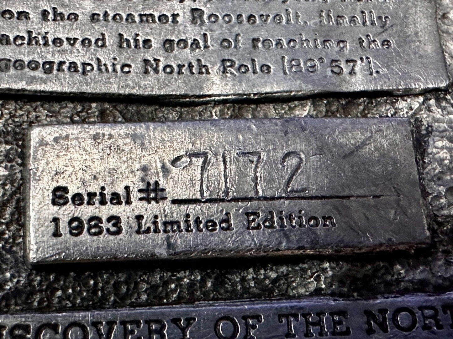 AMES TOOLS The Discovery of the North Pole by Robert E. Peary 1983 Belt Buckle