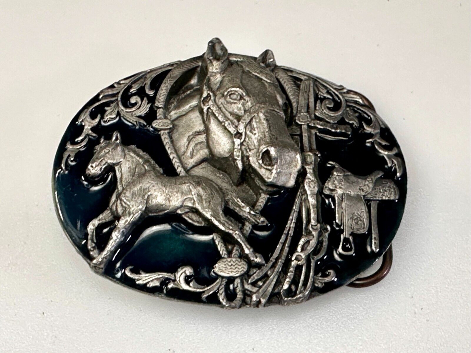 The Wild Horse Commemorative Vintage 1988 Siskiyou Belt Buckle K-80