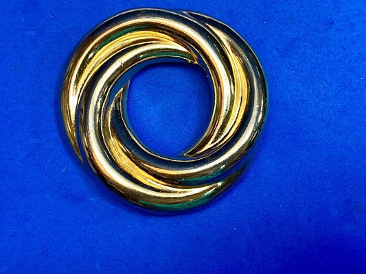 Vintage Gold Tone Multiple Stacked Rings Victorian Dress Belt Buckle 