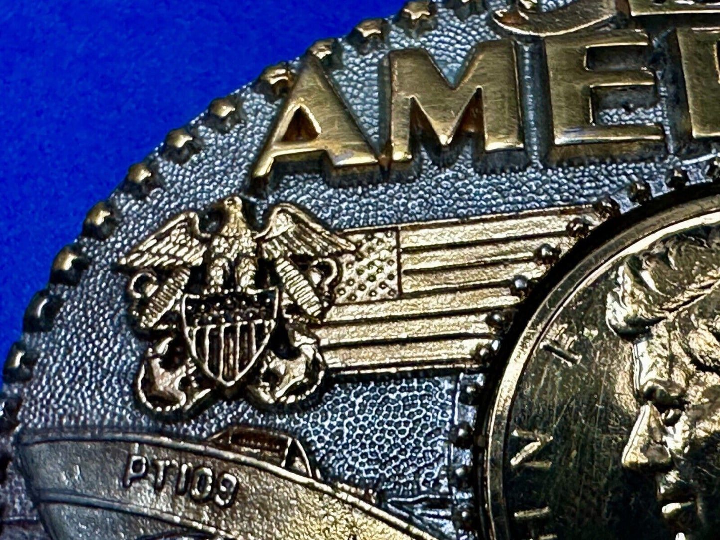 American John F Kennedy President Coin Belt Buckle First Edition #2173 ADM