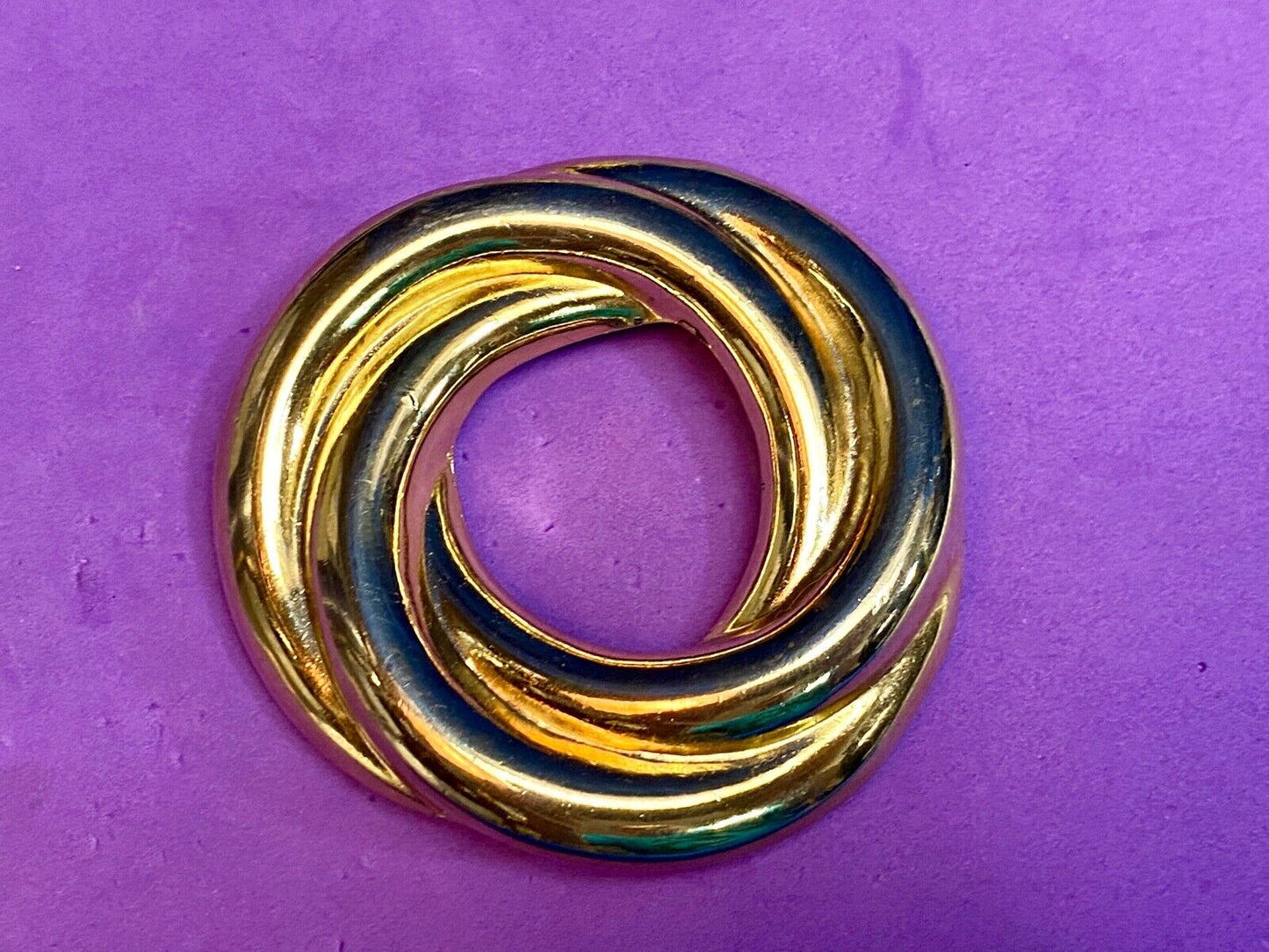Vintage Gold Tone Multiple Stacked Rings Victorian Dress Belt Buckle 