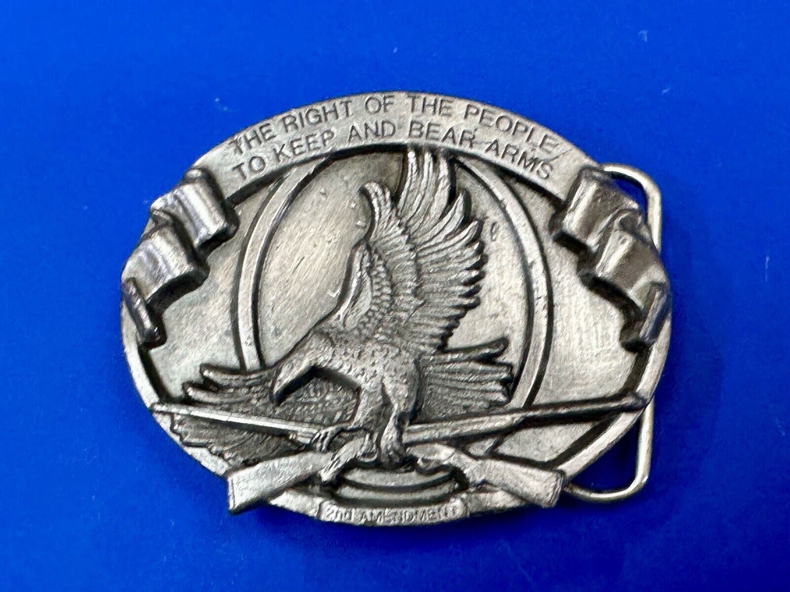 The Right of the People to keep and Bear Arms patriotic Eagle Gun 84 belt buckle