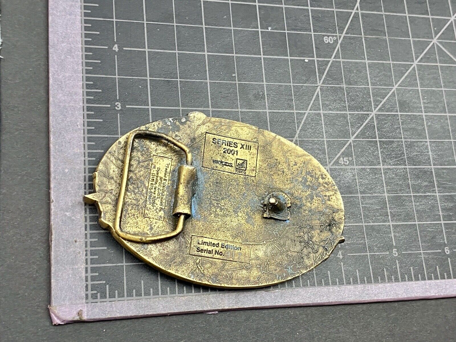 64 years - Tisco Tractor Implement Supply Spec Cast Farming Belt Buckle