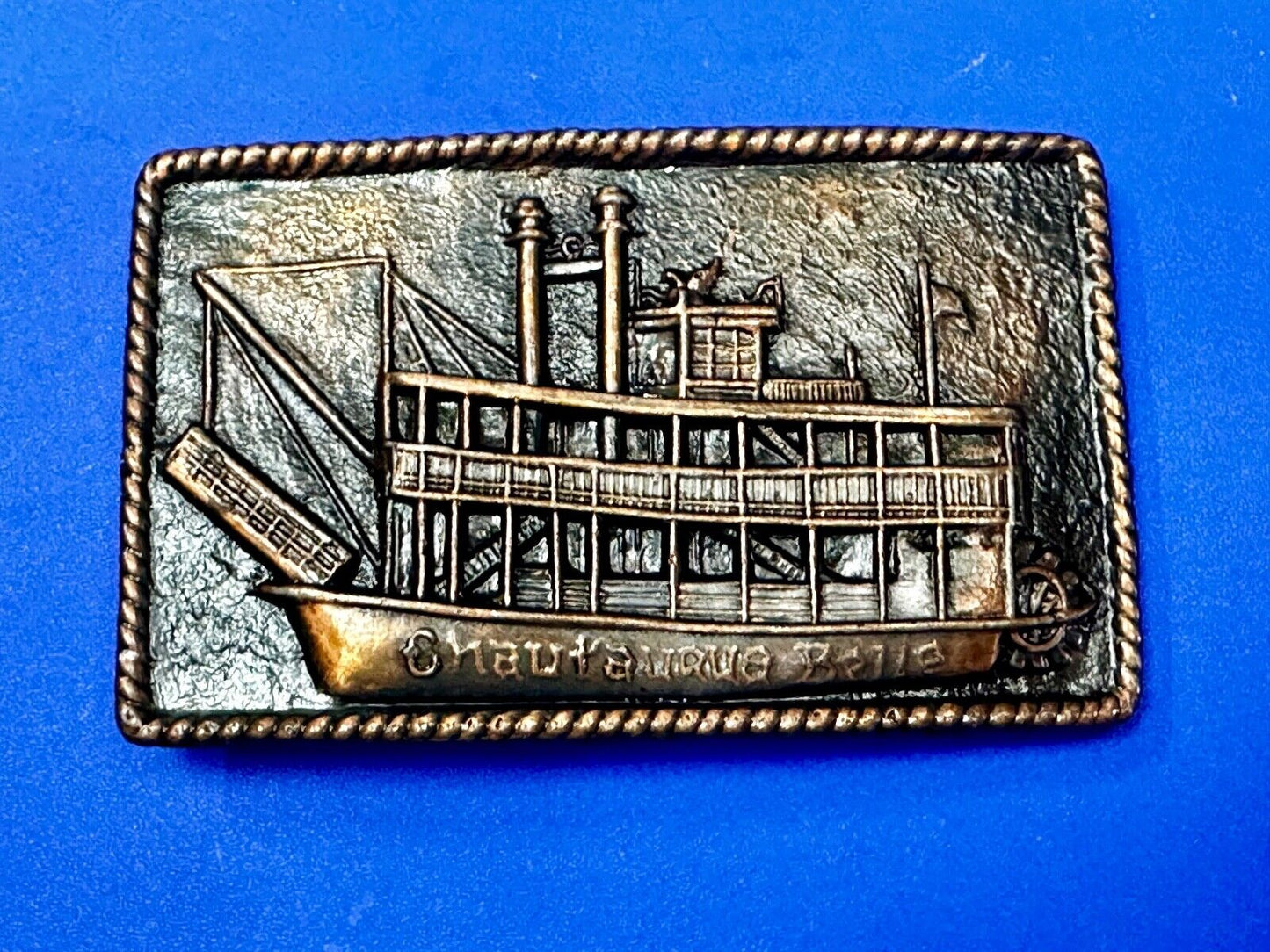 Auto People Ferry - Nautical Boat Ship Vintage dimensional Belt Buckle