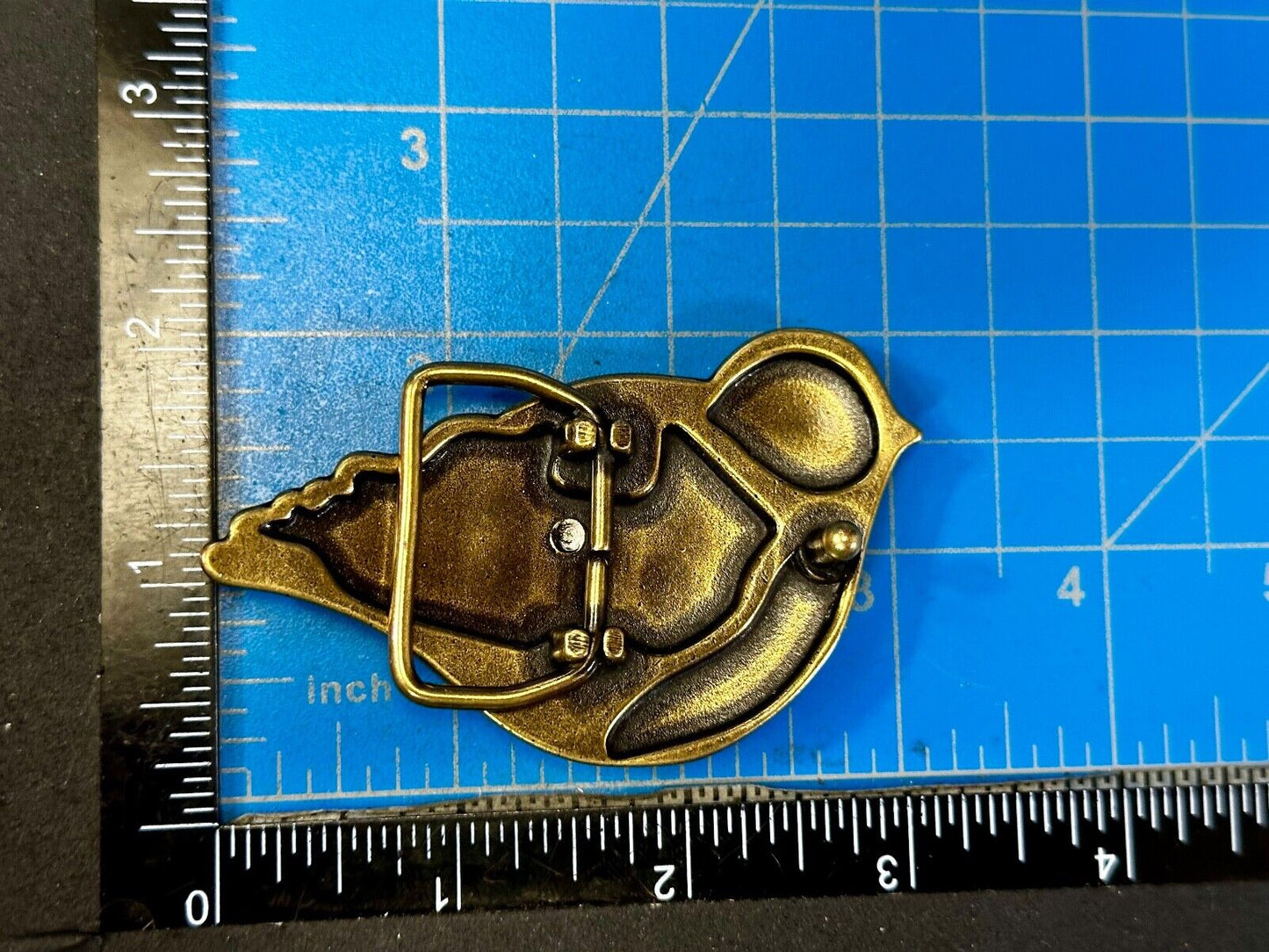 Bird Dove Shaped Cutout Figure Brass Tone Belt Buckle by Relic