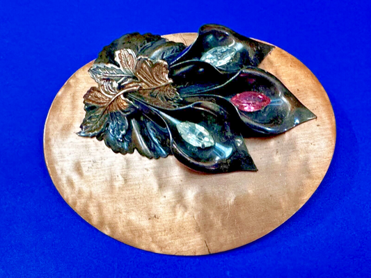 Beautiful Artisan Lilly Flower Sash Multiple Rhinestone Accented Belt Buckle