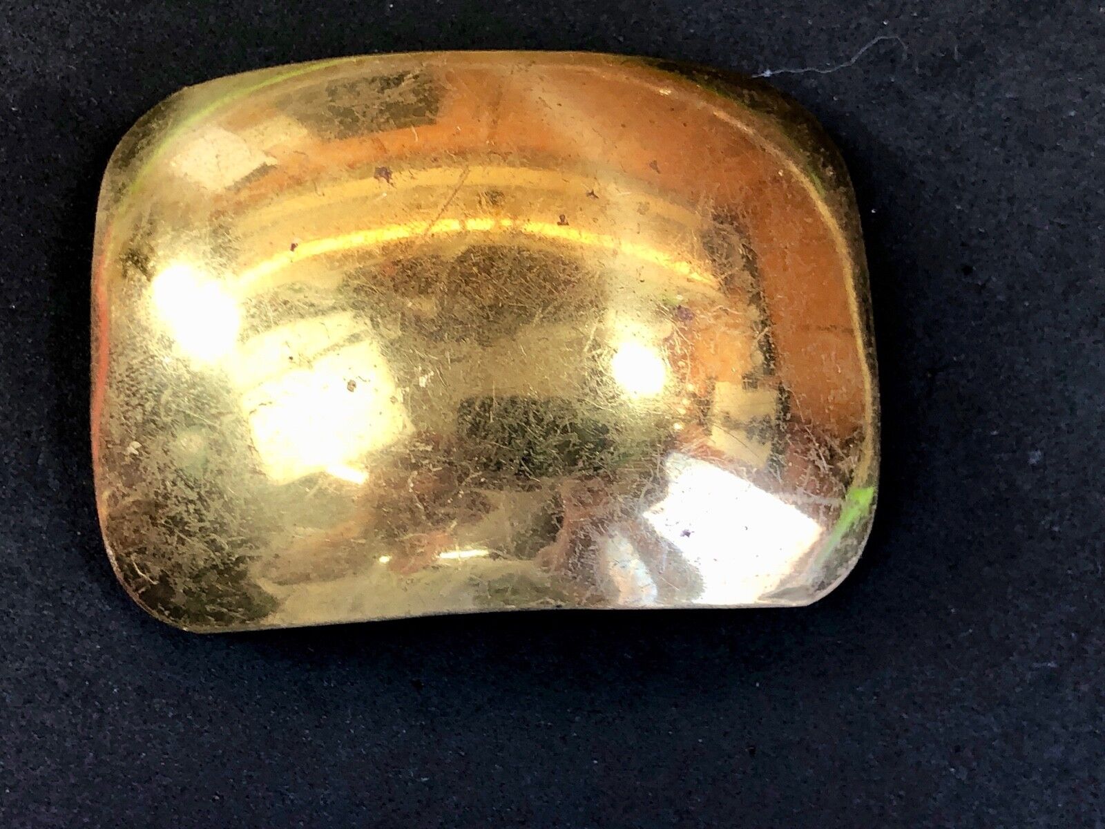 Unknown polished Gold tone  Vintage Belt Clip buckle - Dress Scarf Purse Shoe 