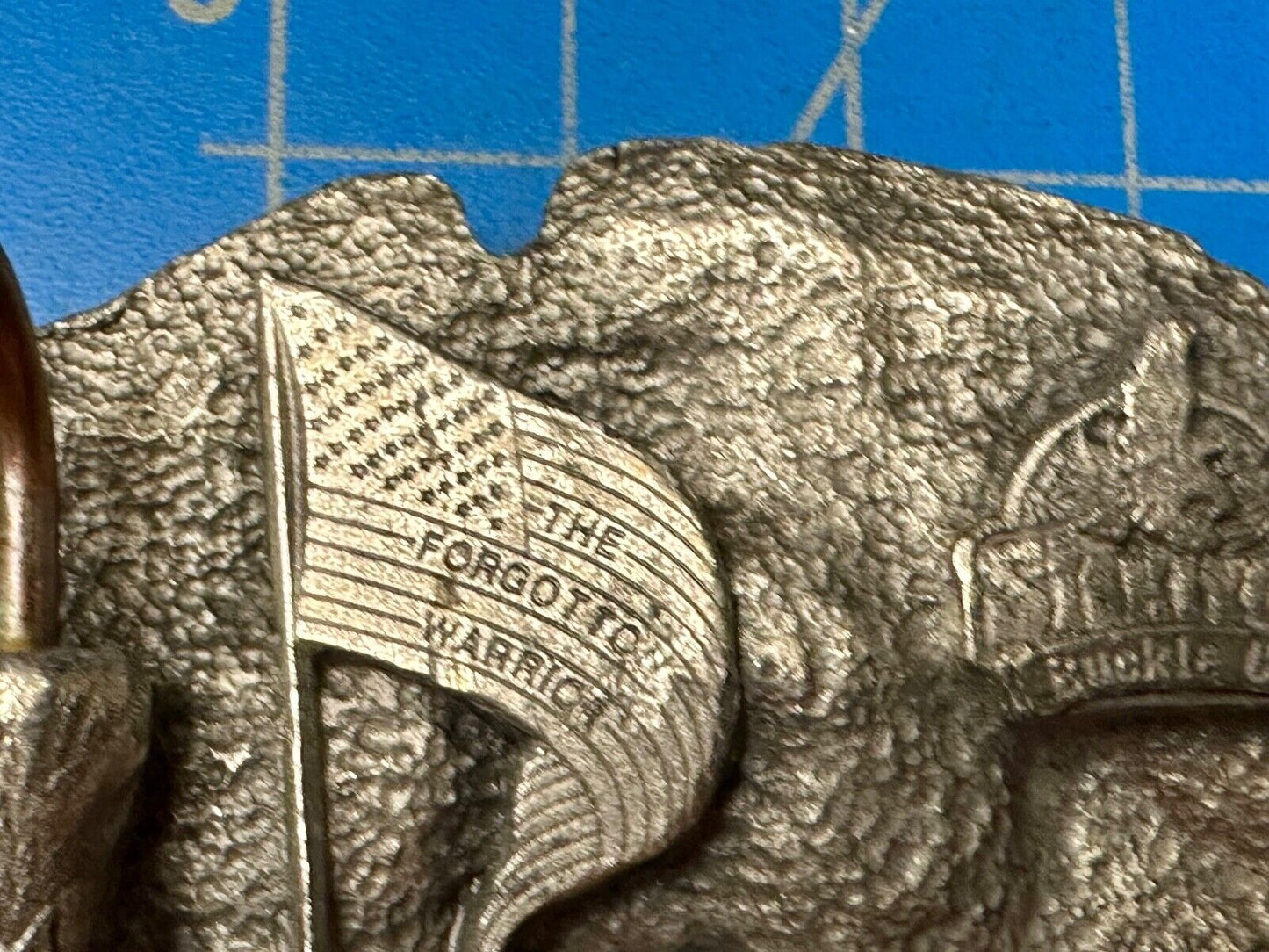 Vietnam Veterans Military Army Hero Vintage 1980's Pewter Siskiyou Belt Buckle