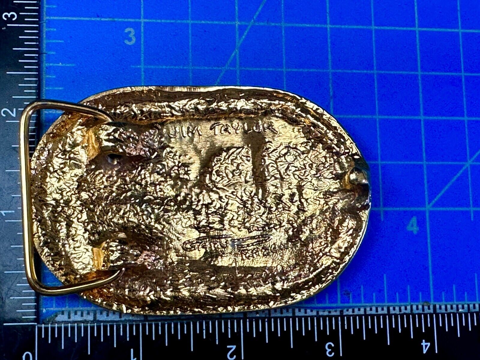 Utah Railway Co Vtg Train Railroad 83 Years Gary Prazen Bronze Art Belt Buckle