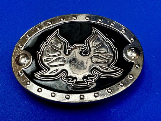 American Pride Flying  Patriotic Bald Eagle Black & Silver Color Belt Buckle