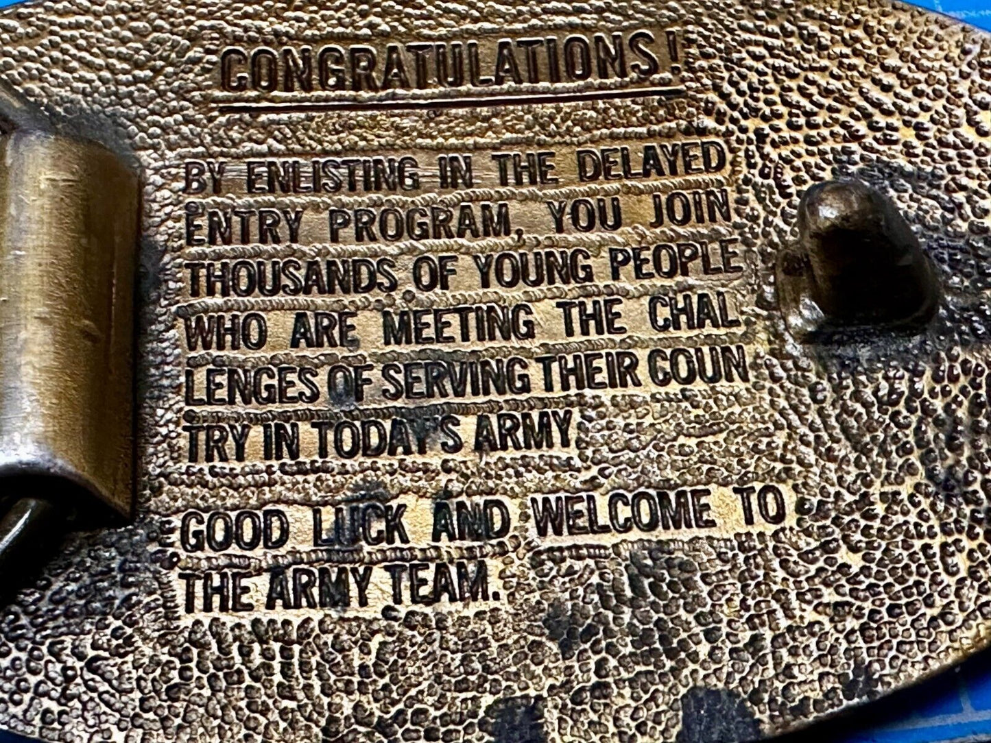 US Army Enlisted Soldier Delayed Entry Program United Staes Military Belt Buckle