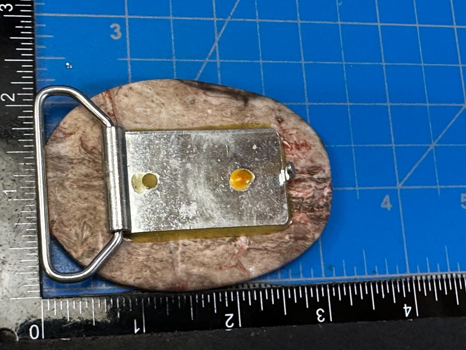 Unique Stone Rock Oval Shaped Artisan Hippy Vibe Slab Belt Buckle