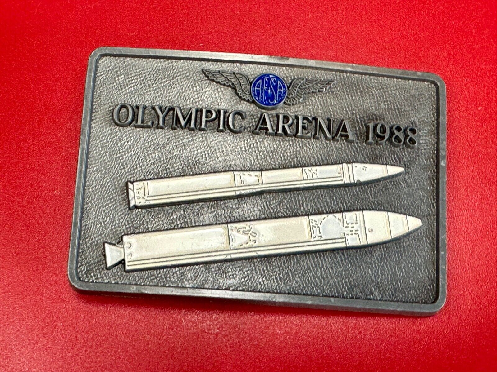 AFSA  Air Force Sergeants Association ROCKETS OLYMPIC ARENA 1988 Belt Buckle