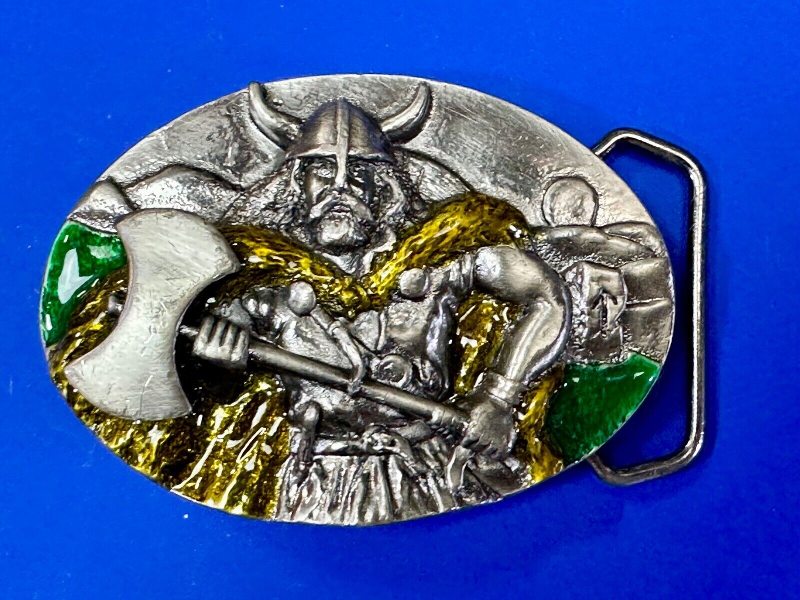 Viking Medieval Battle Axe, Warlord, Celtic Warrior vintage Belt Buckle