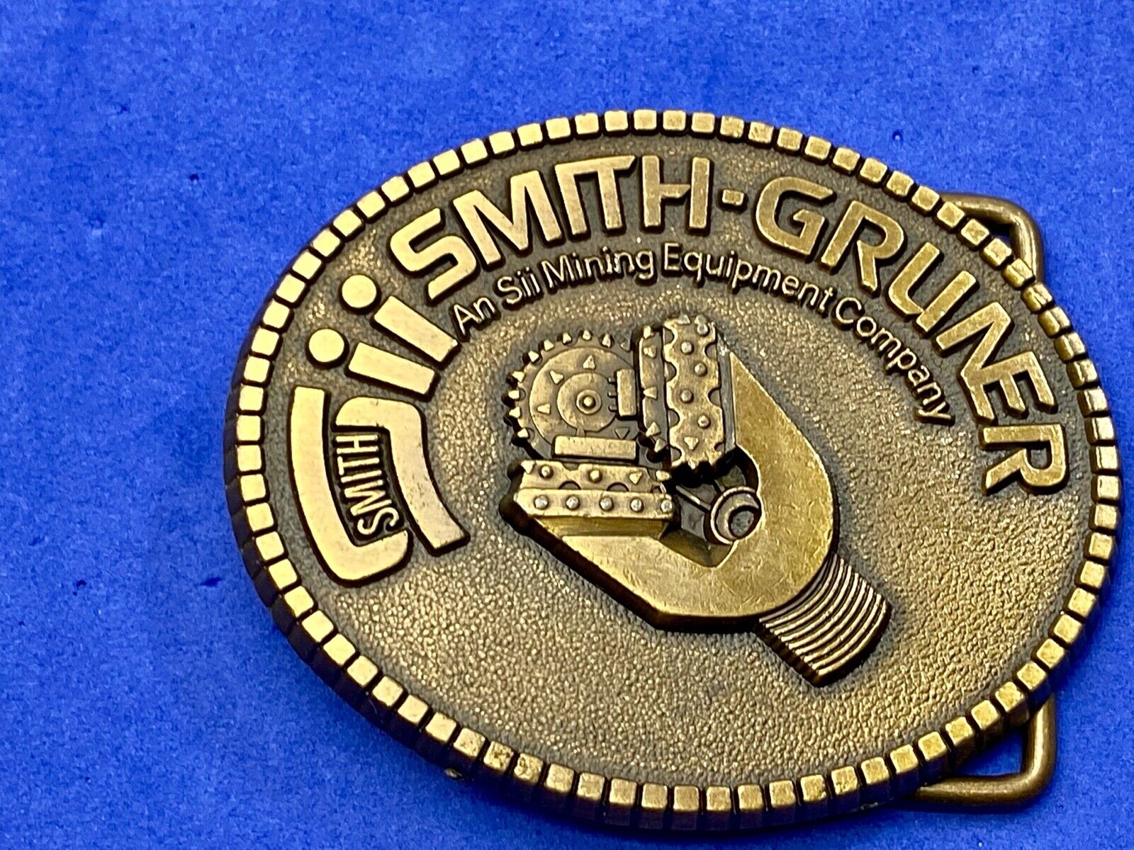 VINTAGE 1970s **SMITH-GRUNER SII MINING EQUIPMENT COMPANY** BELT BUCKLE