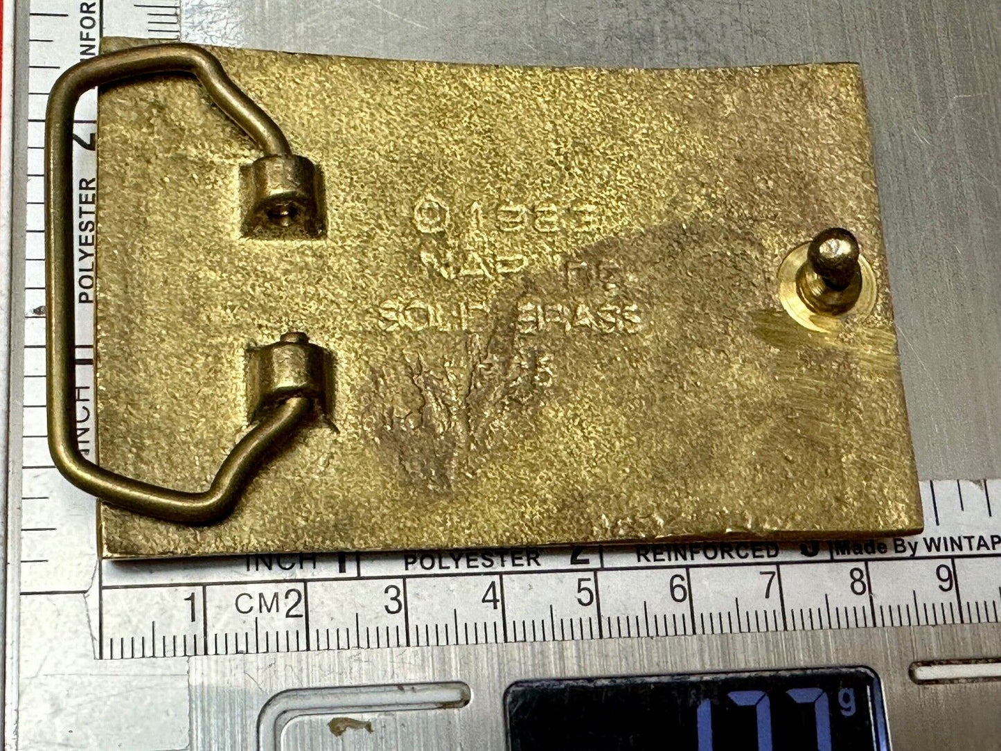 Twenty Dollars Canada Canadian Money Solid Brass Vintage 1983 Belt Buckle by NAP