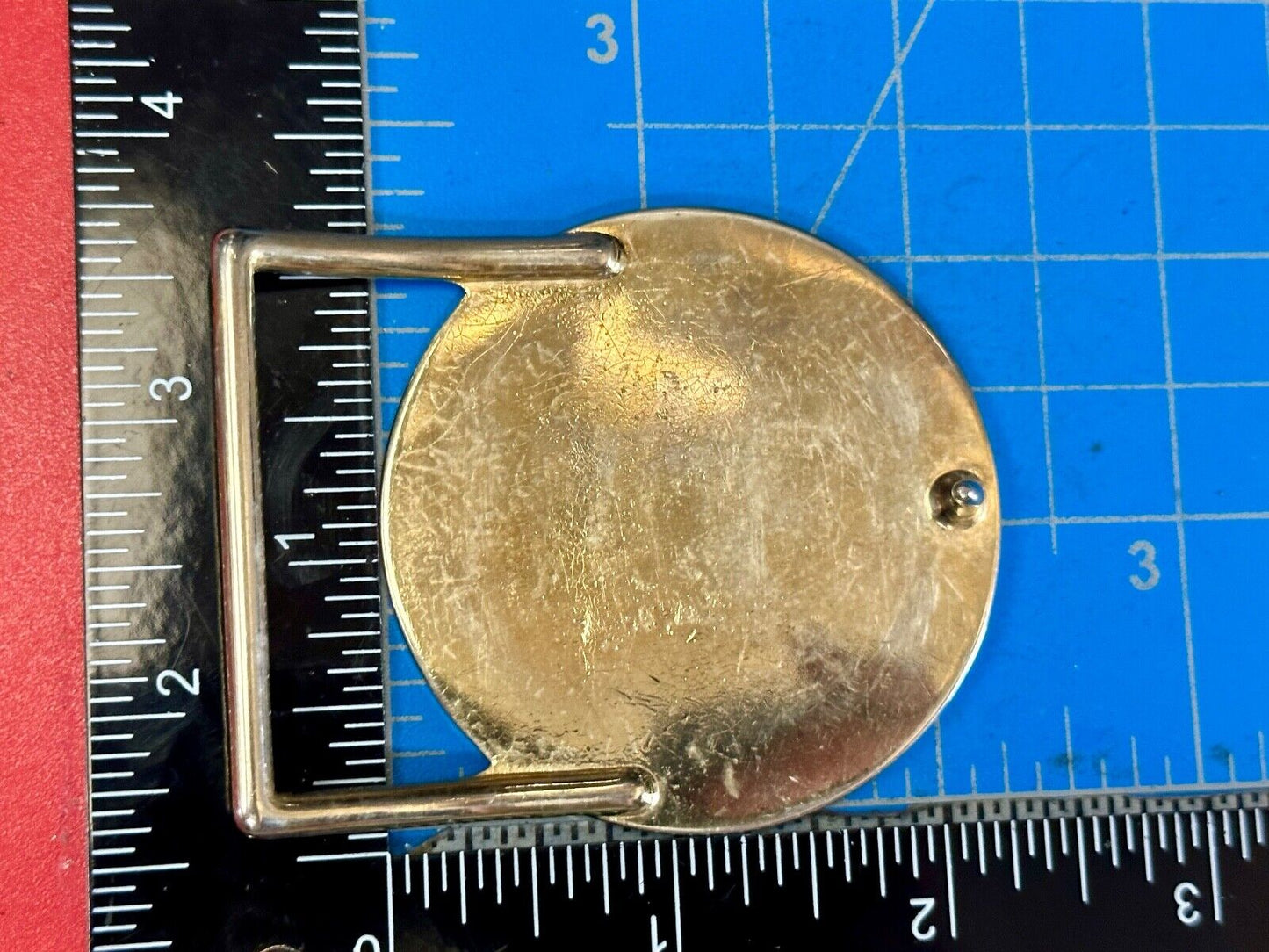 American Revolution bicentennial liverty bell round gold tone belt buckle