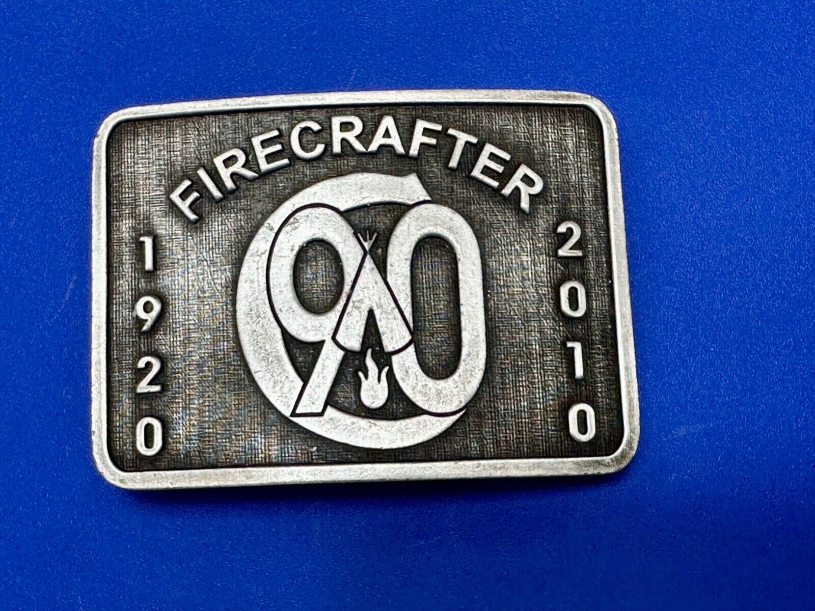 1920 - 2010 Firecracker 90 year celebration belt buckle