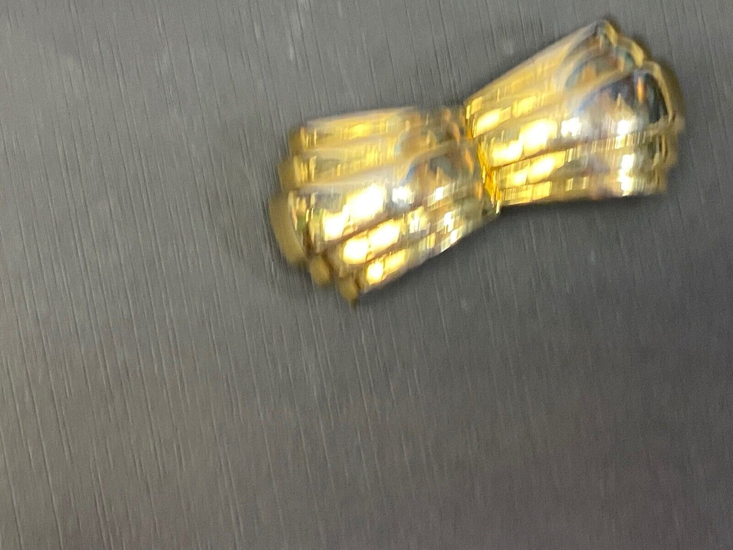 Vintage Gold Tone Two Piece Interlocking Bow Tie Belt Buckle By Dotty Smith 