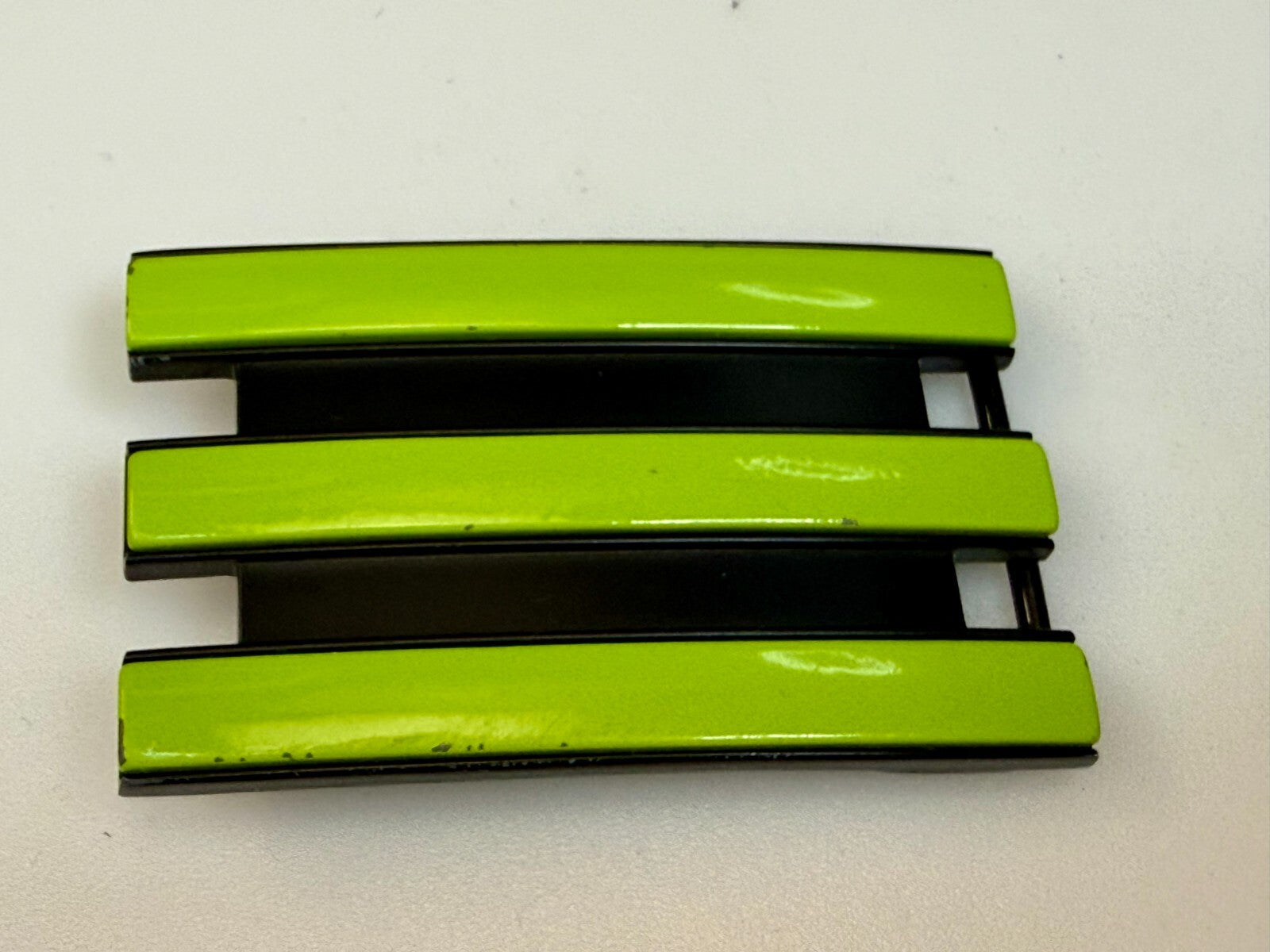 Adidas Golf Trophy Belt buckle Neon Green Stripes on Black