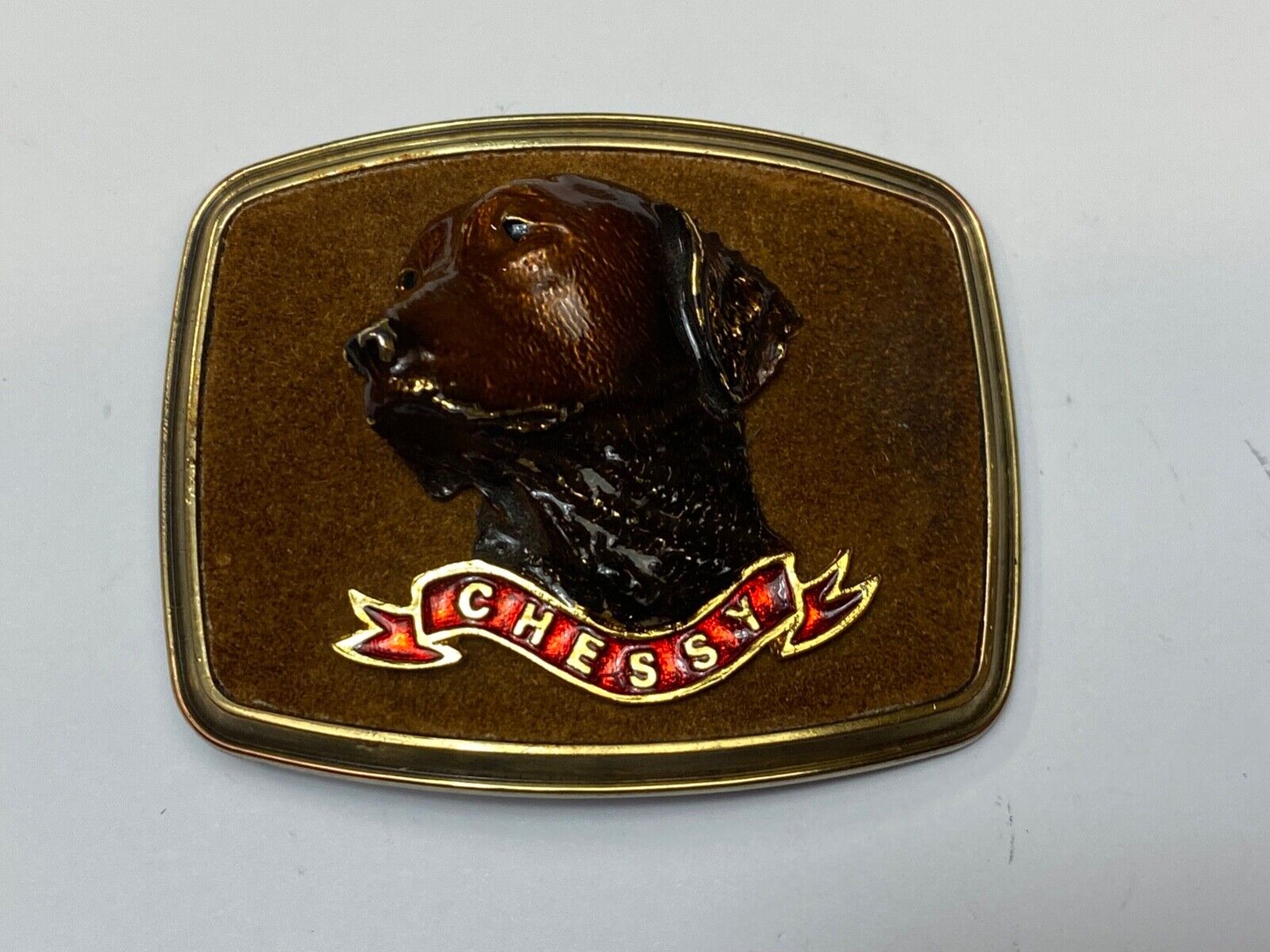 1979 Chessy Dog Breed Mans best Friend Raintree belt buckle