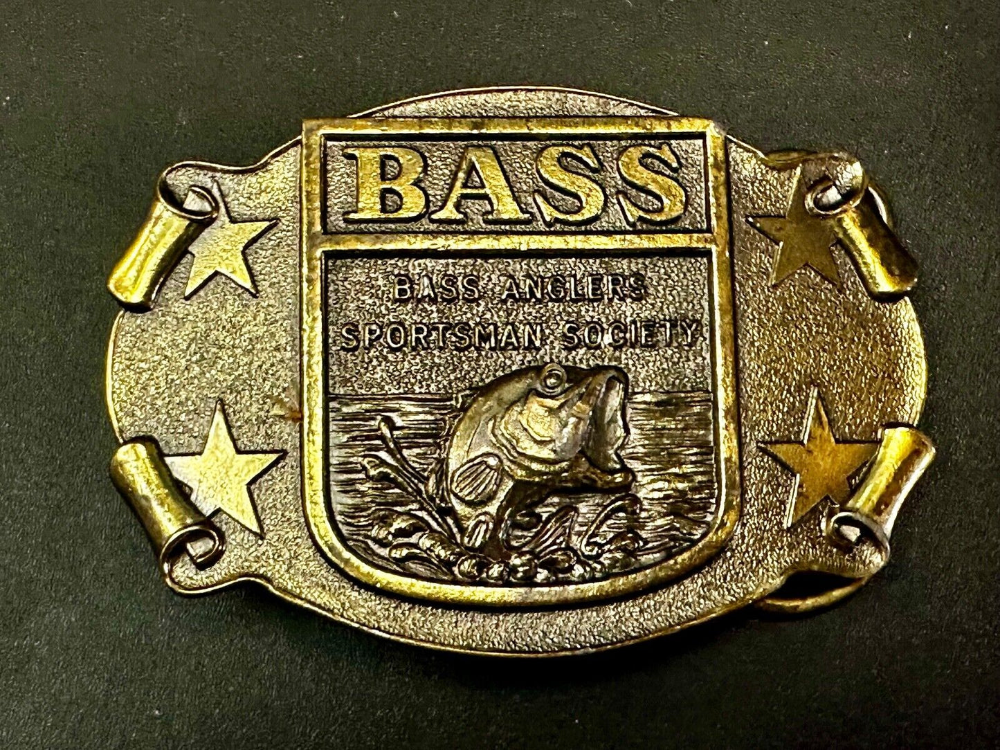 BASS Anglers Sportsman Society Sport Fishing Fishermans Belt Buckle - Gift!