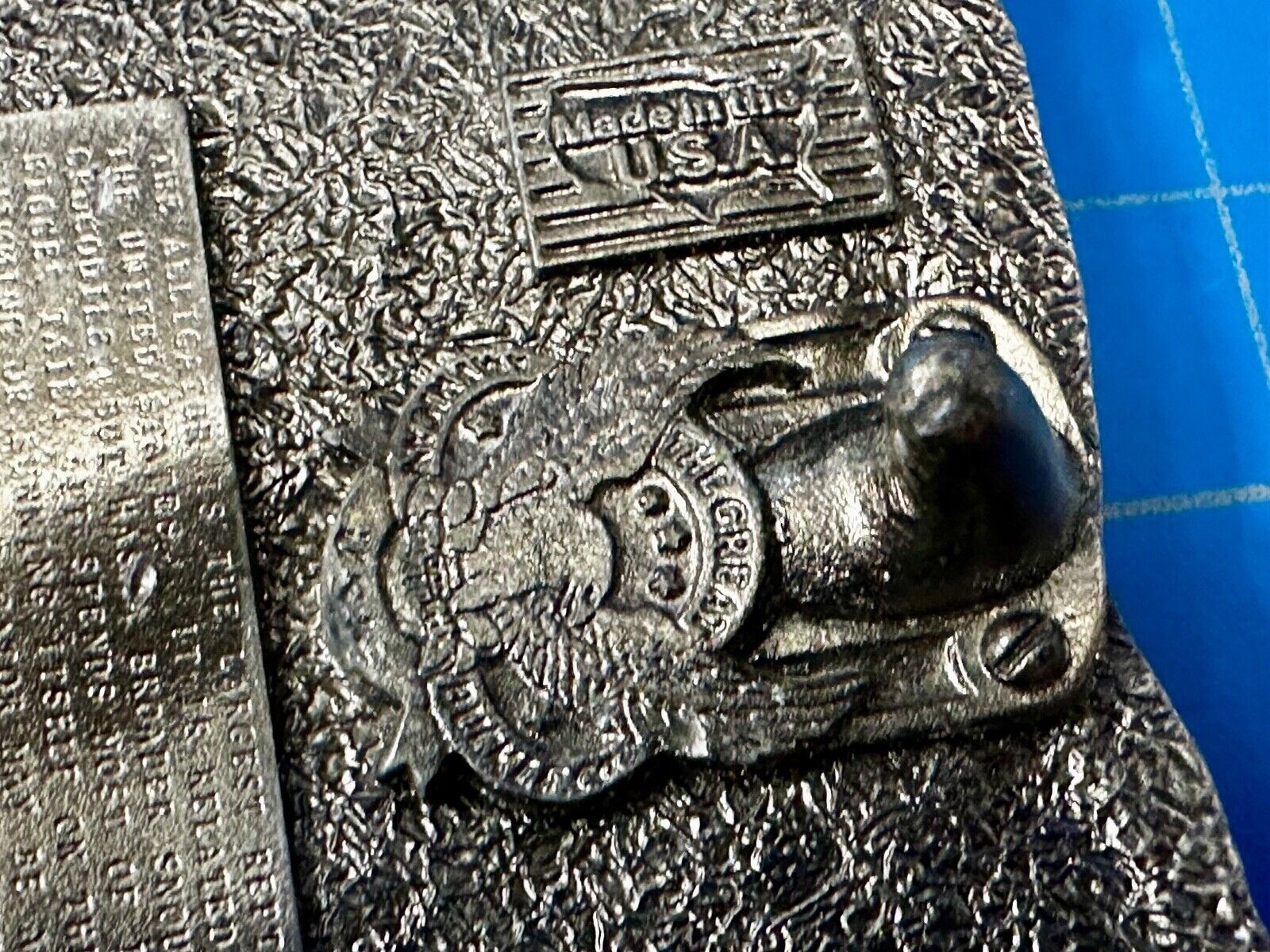 Alligator Crocodile Reptile Wildlife VTG 1988 Belt Buckle The Great American Co.