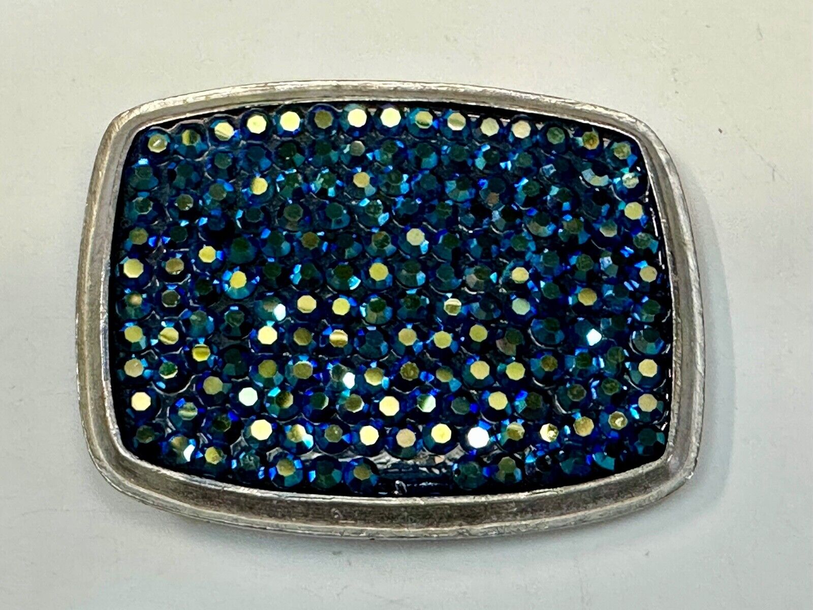USA made Rhinestone covered retro vibe Belt Buckle