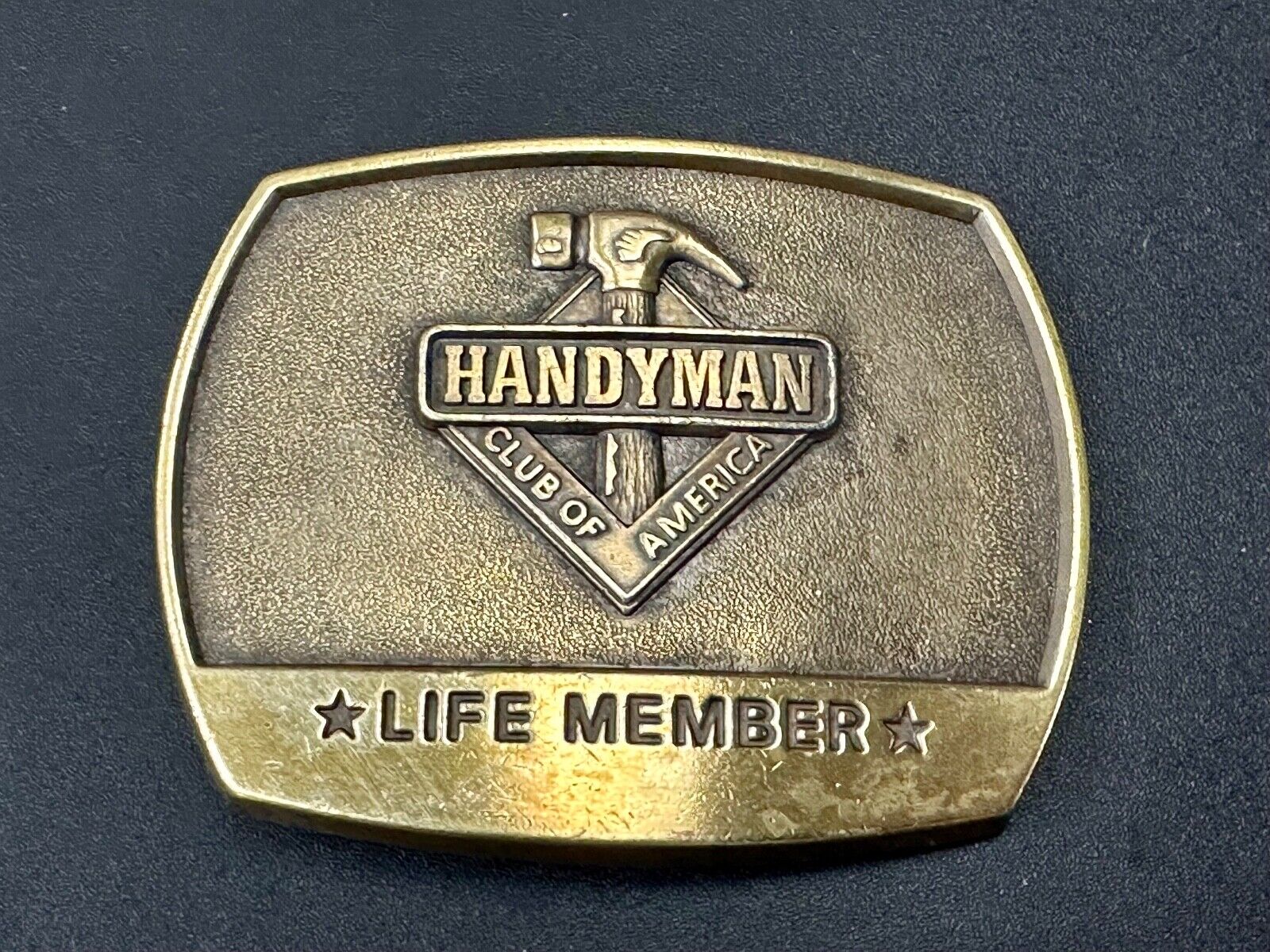 Vintage Handyman Club Of America Life Member Belt Buckle 1996
