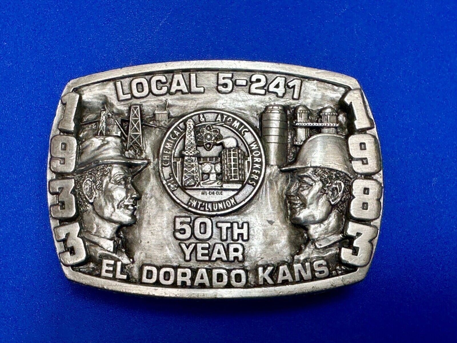 1983 El Dorado Kansas Local union 5 241 50th year celebration belt buckle