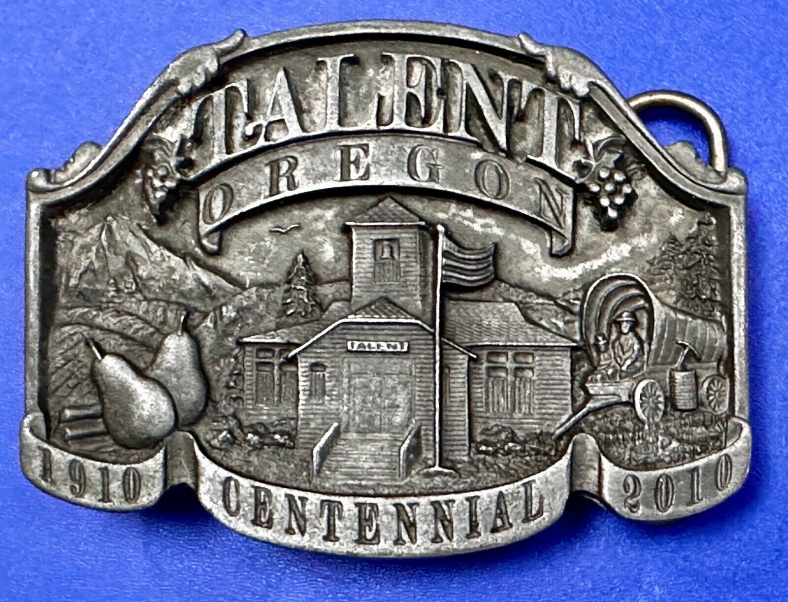 Talent Oregon Centennial Celebration 1910-2010 Commemorative Belt Buckle