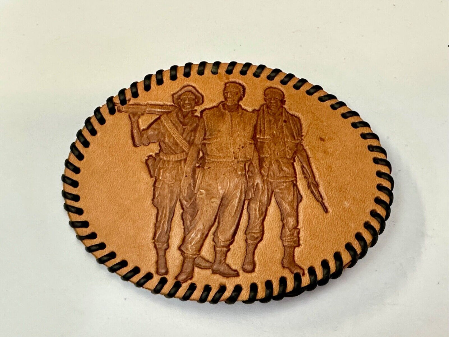 Vietnam War Remembered Military Monument Washington DC  Vtg. Leather Belt Buckle