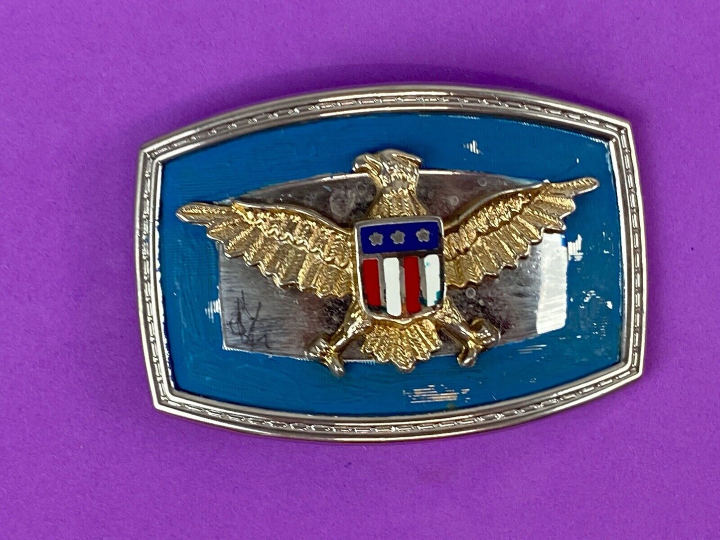United States Of America Eagle With Shield Belt Buckle Colorful!   Different!