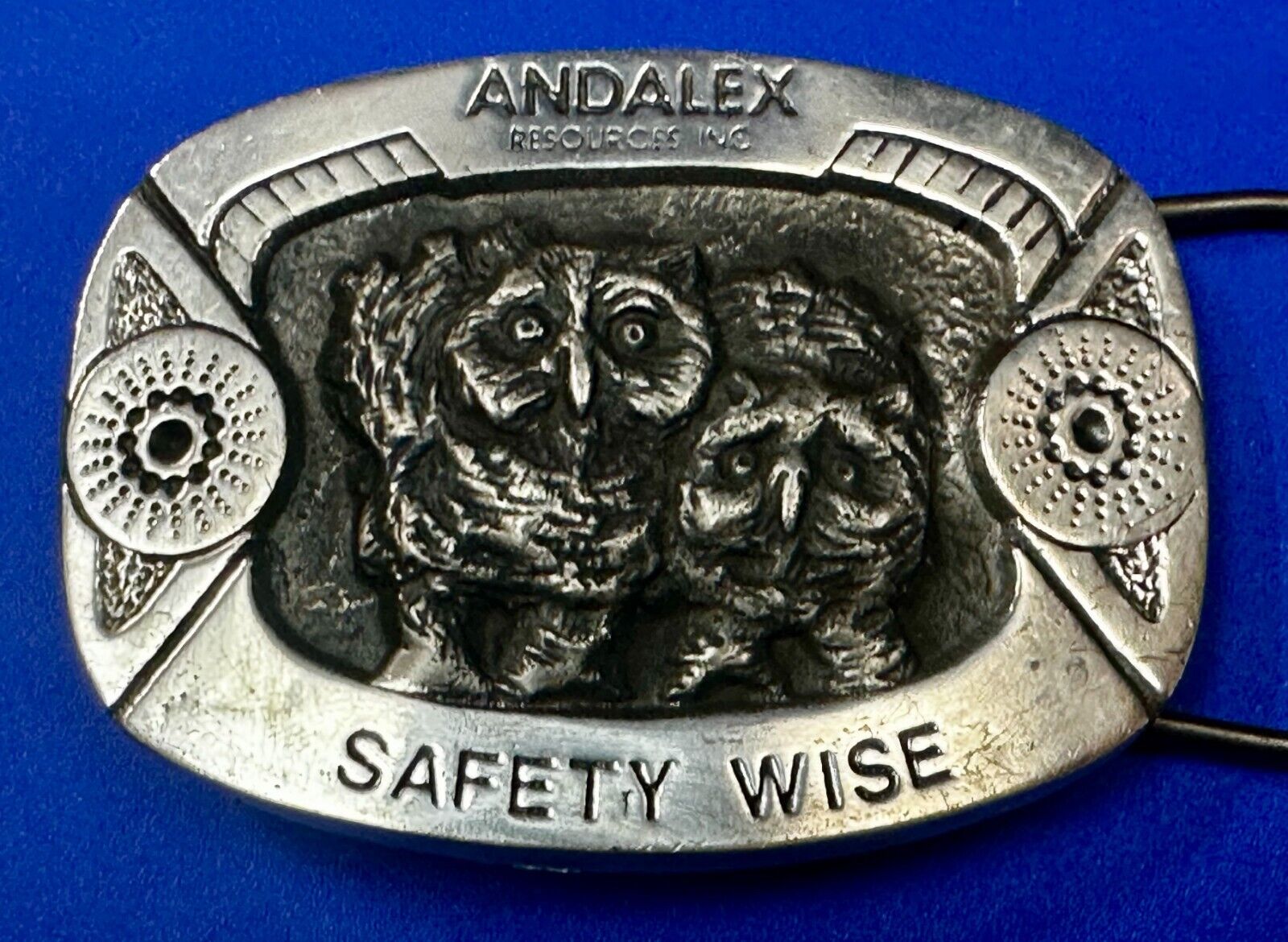 Andalex Resources Inc Safety Wise Night Owl Vintage Gary Prazen Belt Buckle