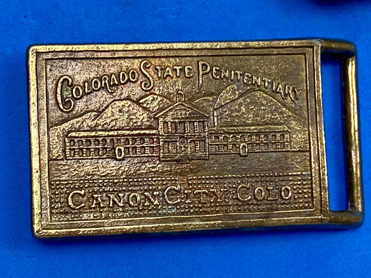 Vintage Colorado State Penitentiary Canon City Belt Buckle prison